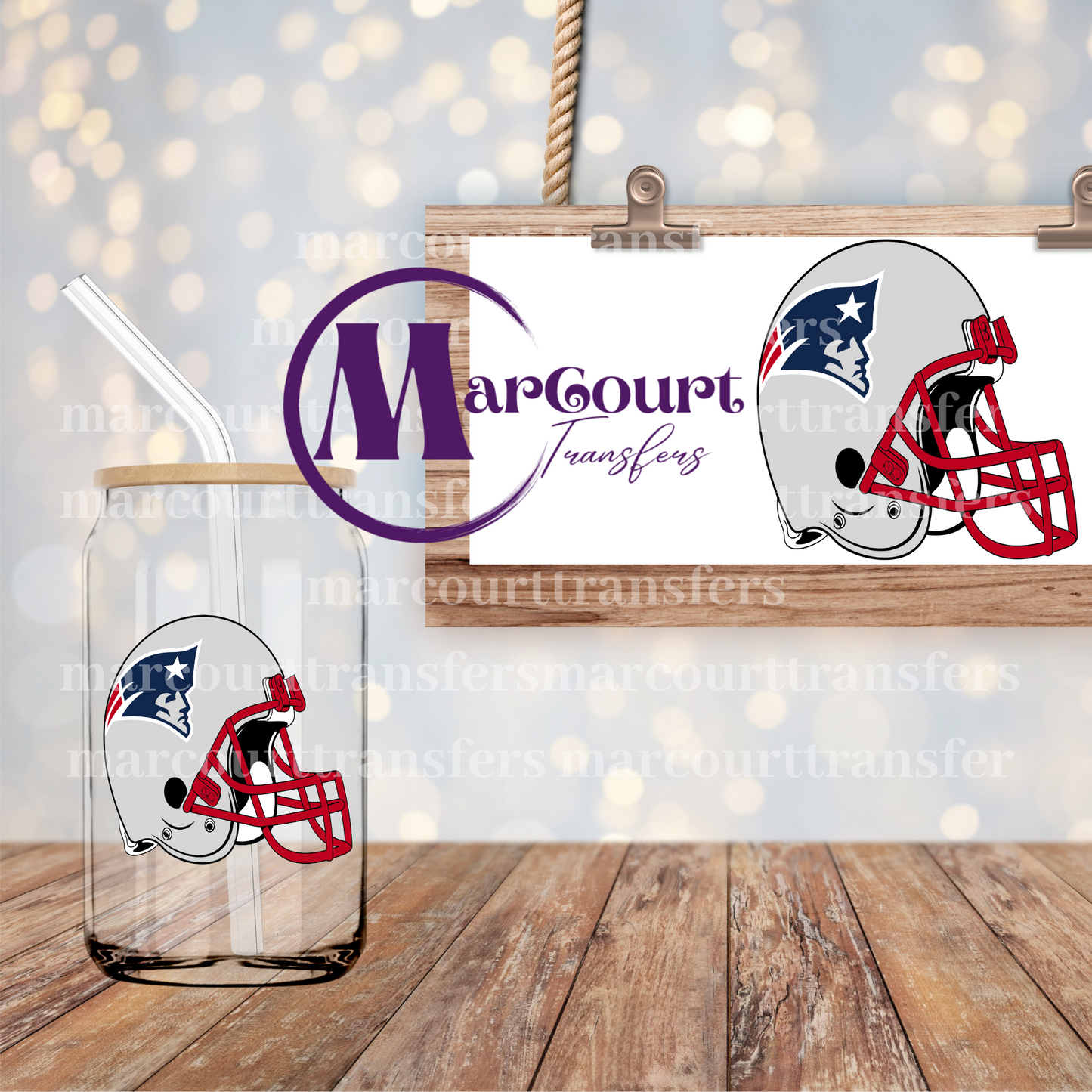 NEW ENGLAND PATRIOTS DECAL-UV DTF CUP WRAP