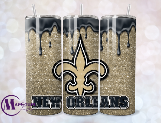NEW ORLEANS SAINTS DRIP-20-SKINNY SUBLIMATION TUMBLER TRANSFER
