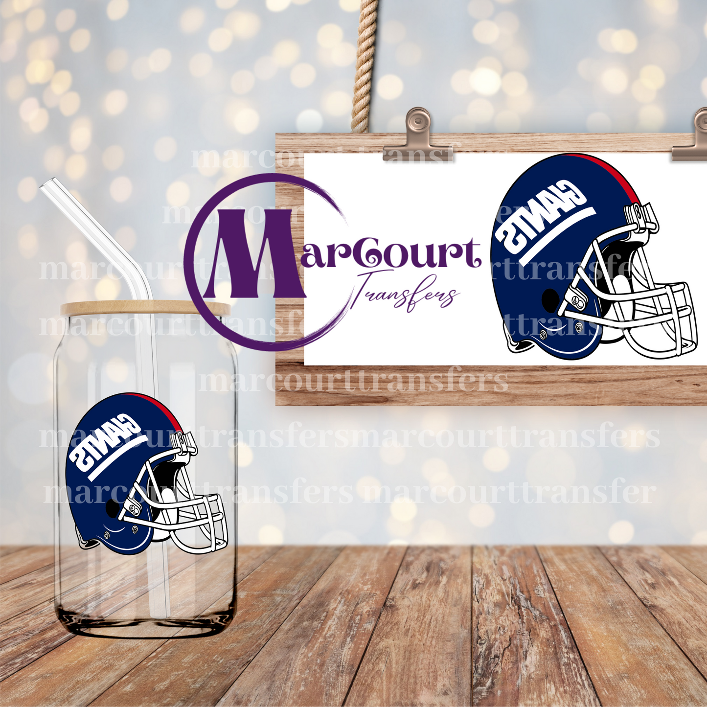 NEW YORK GIANTS DECAL-UV DTF CUP WRAP