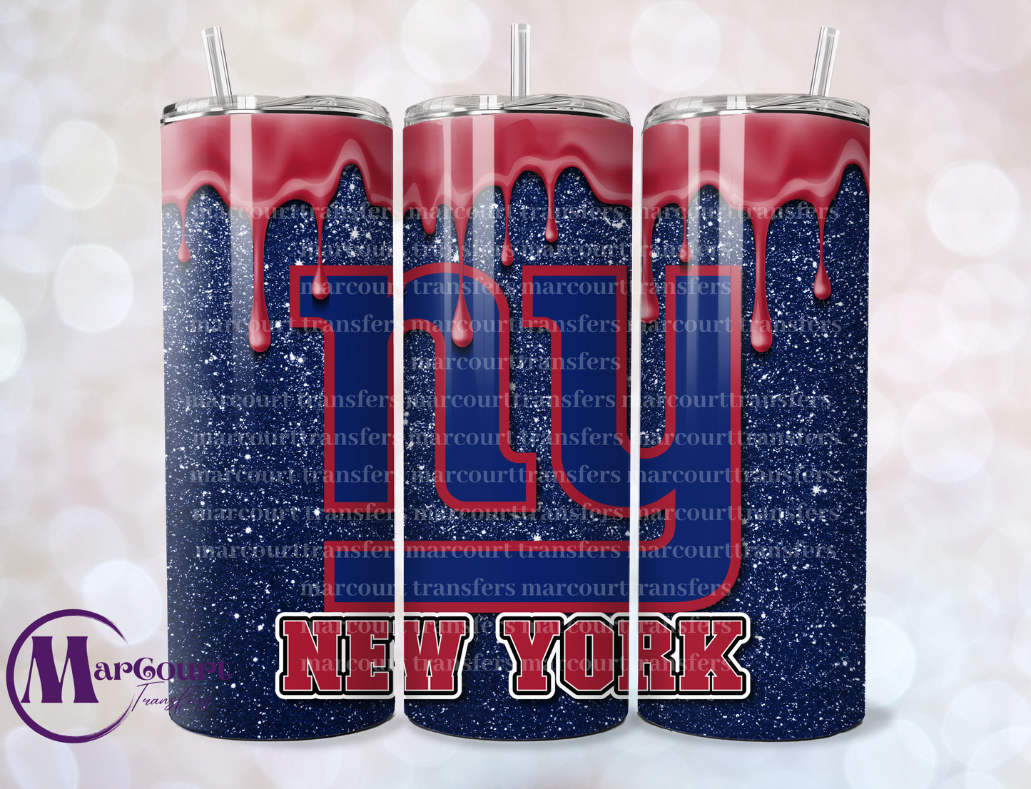 NEW YORK GIANTS DRIP-SKINNY UV DTF TRANSFER