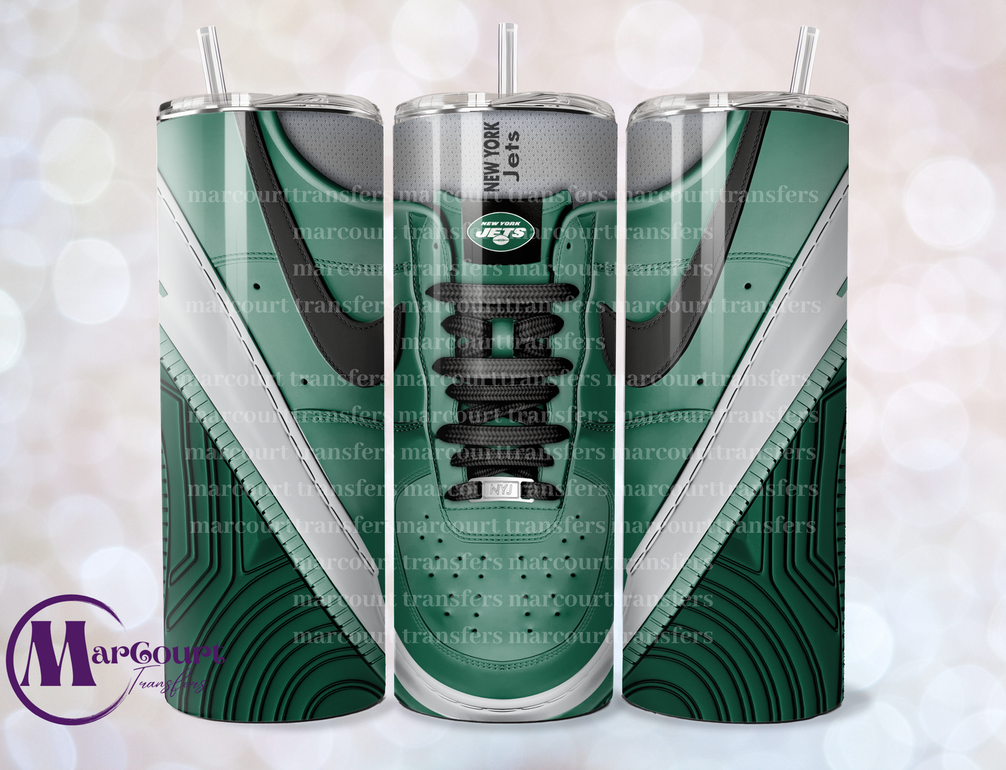 NEW YORK JETS AIR FORCE 1-SKINNY UV DTF TRANSFER