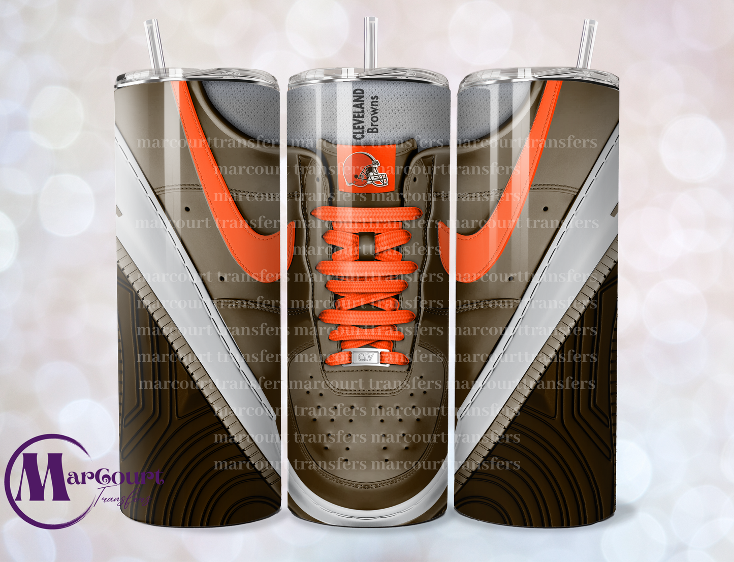 AIR FORCE 1-CLEVELAND BROWNS-SKINNY TUMBLER TRANSFER