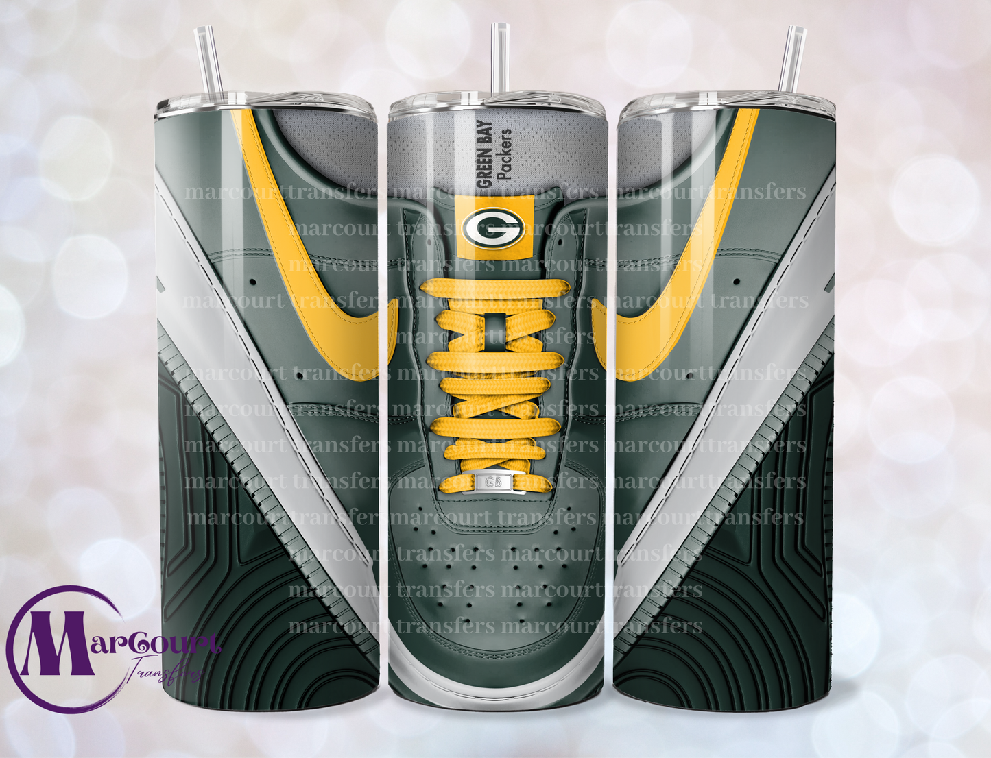 AIR FORCE 1-GREENBAY PACKERS-SKINNY TUMBLER TRANSFER