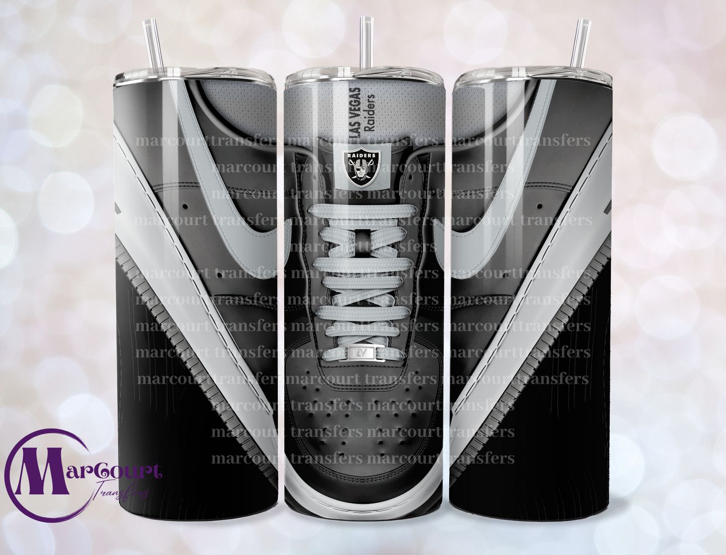 AIR FORCE 1-LAS VEGAS RAIDERS-SKINNY TUMBLER TRANSFER