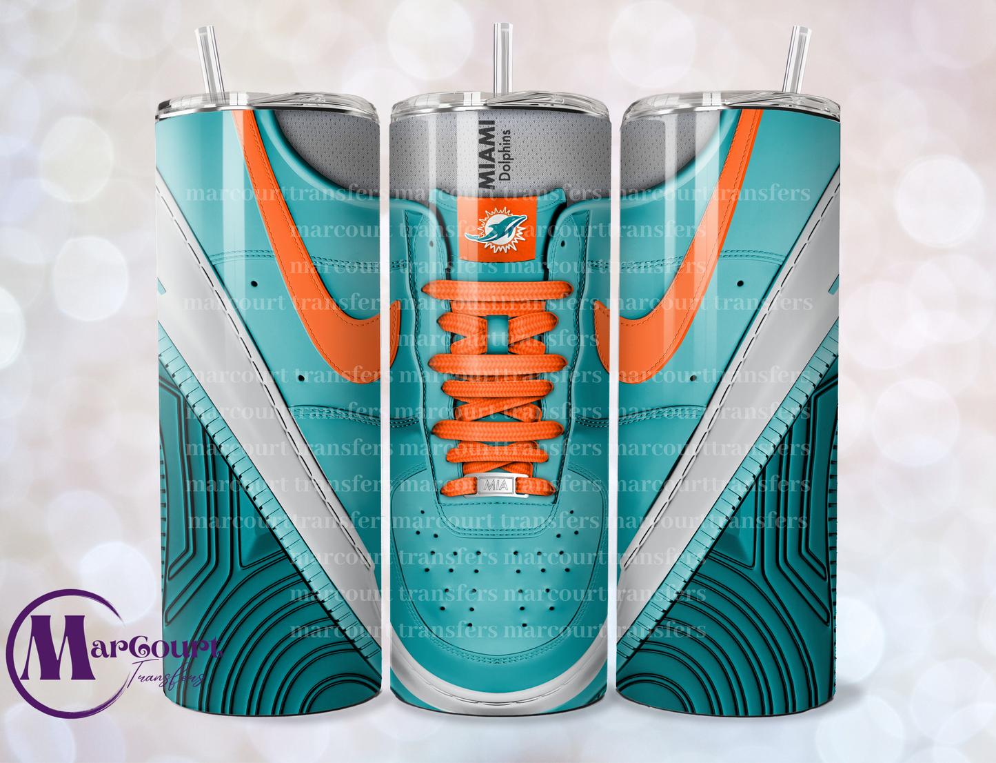 AIR FORCE 1-MIAMI DOLPHINS-SKINNY TUMBLER TRANSFER