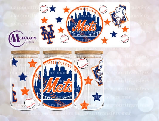 NEW YORK METS-16 0Z-UV DTF CUP WRAP