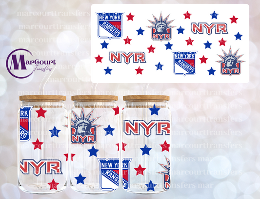 NEW YORK RANGERS 2-16 0Z-UV DTF CUP WRAP