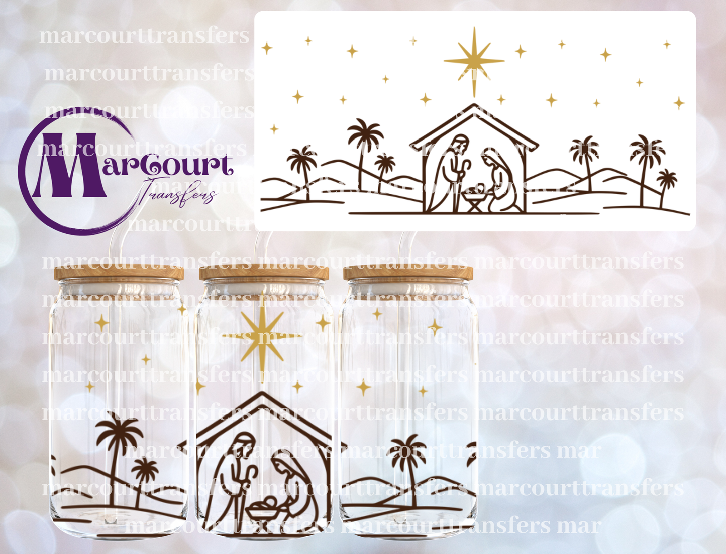 NATIVITY-16 0Z-UV DTF CUP WRAP