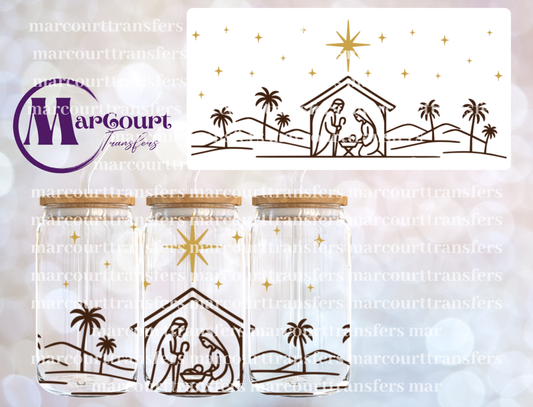 NATIVITY-16 0Z-UV DTF CUP WRAP