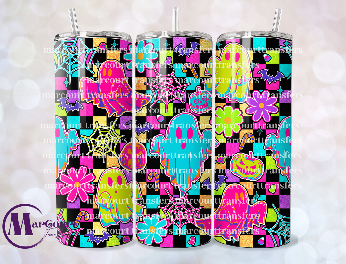 NEON GHOSTS-SKINNY TUMBLER TRANSFER