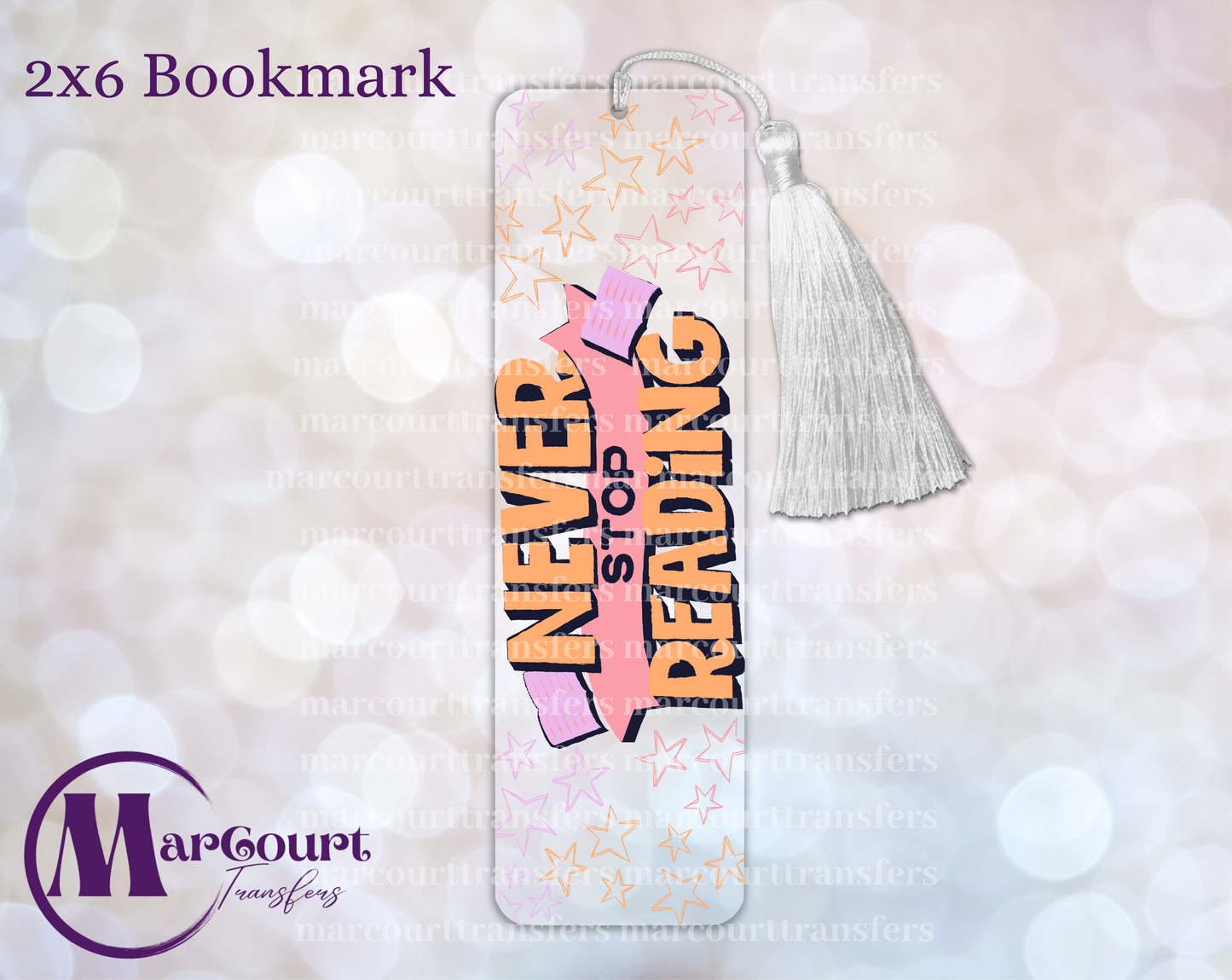 NEVER STOP READING-UV BOOKMARK