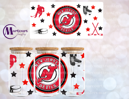 NEW JERSEY DEVILS-16 0Z-UV DTF CUP WRAP