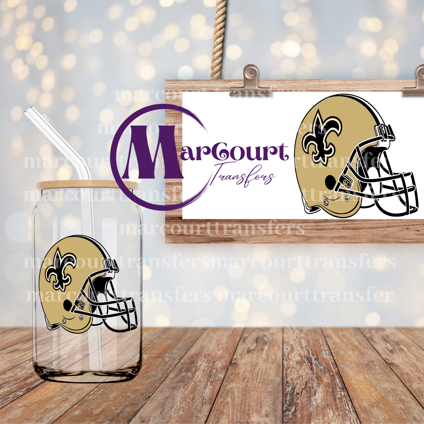 NEW ORLEANS SAINTS-DECAL-UV DTF CUP WRAP