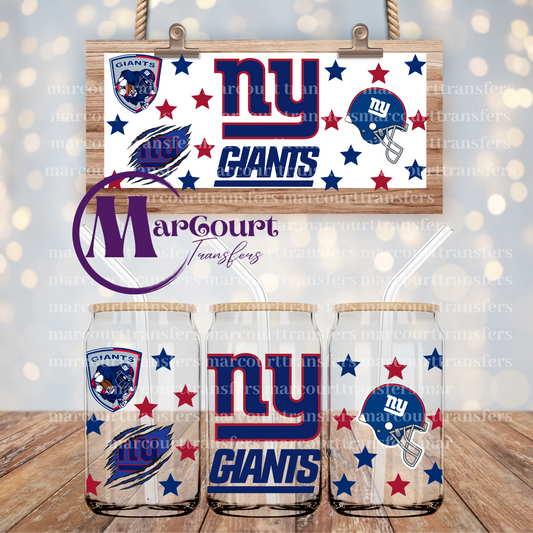 NEW YORK GIANTS-16 0Z-UV DTF CUP WRAP