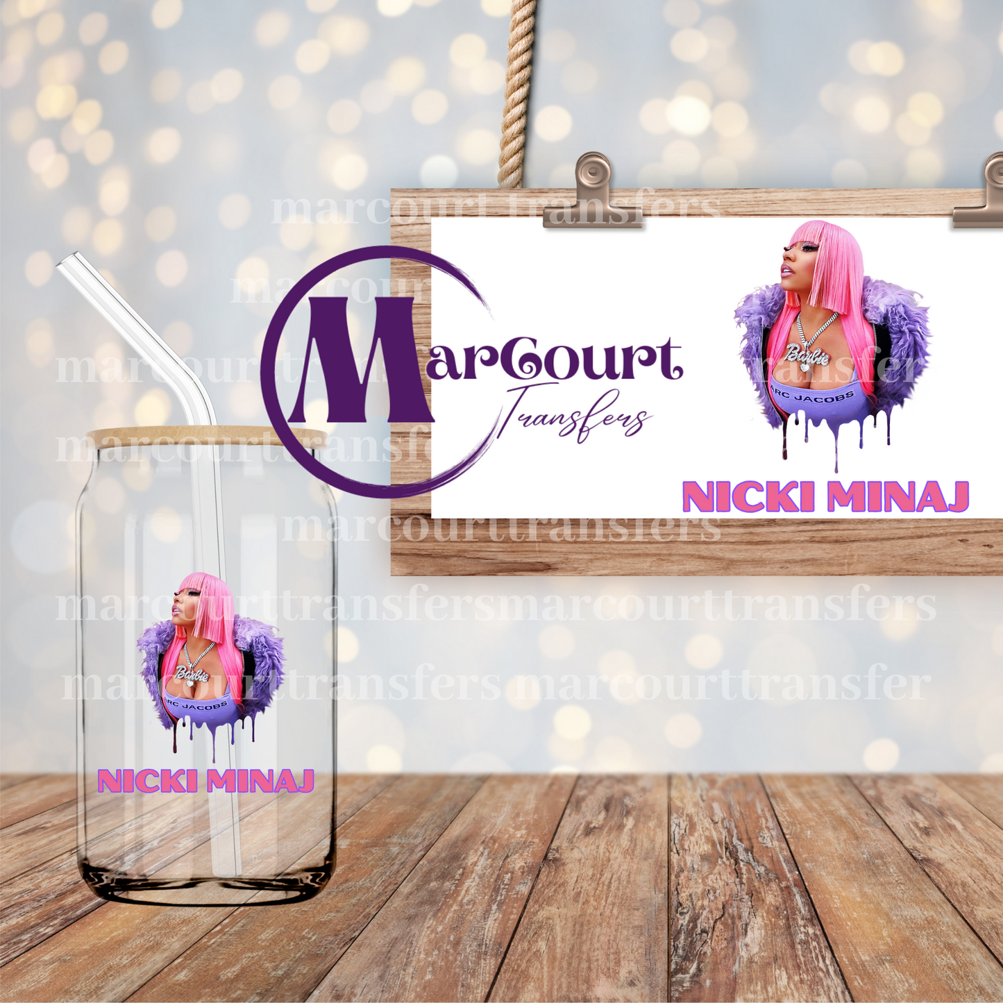 NICKI MINAJ 1-DECAL-UV DTF CUP WRAP