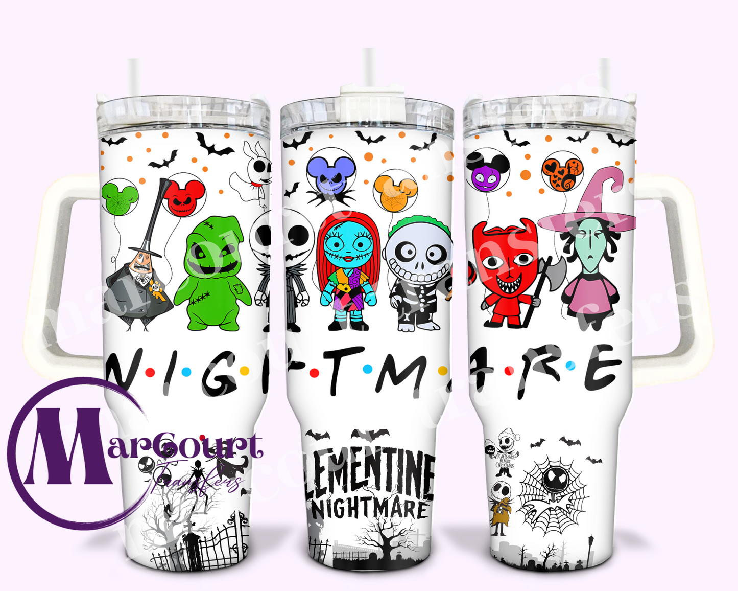 NIGHTMARE FRIENDS-40 0Z-UV DTF CUP WRAP