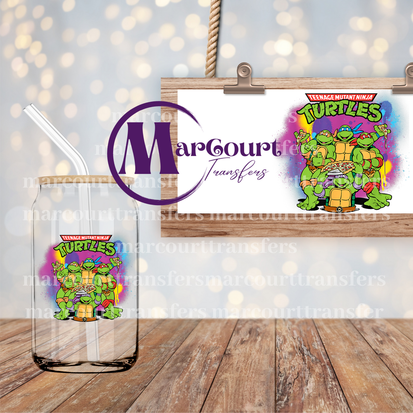 NINJA TURTLE-DECAL-UV DTF CUP WRAP