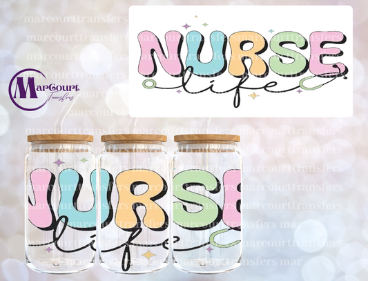 NURSE LIFE 2-16 0Z-UV DTF CUP WRAP