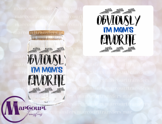 OBVIOUSLY I'M MOM'S FAVORITE BOY-DECAL-UV DTF CUP WRAP