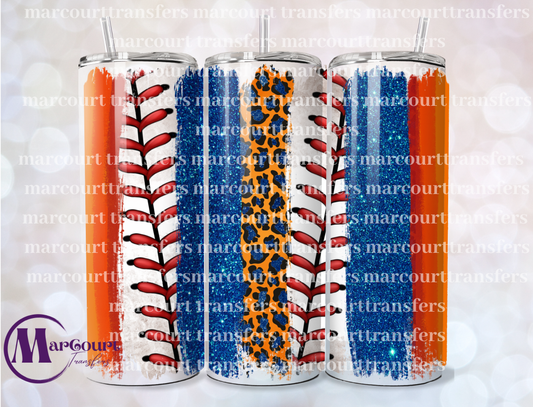 ORANGE AND BLUE ASTROS-SKINNY TUMBLER TRANSFER