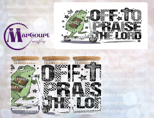 OFF TO PRAISE THE LORD-16 0Z-UV DTF CUP WRAP