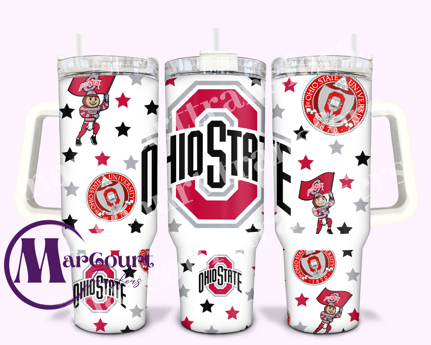 OHIO STATE-40 0Z-UV DTF CUP WRAP