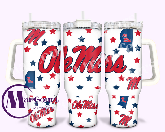 OLE MISS-40 0Z-UV DTF CUP WRAP