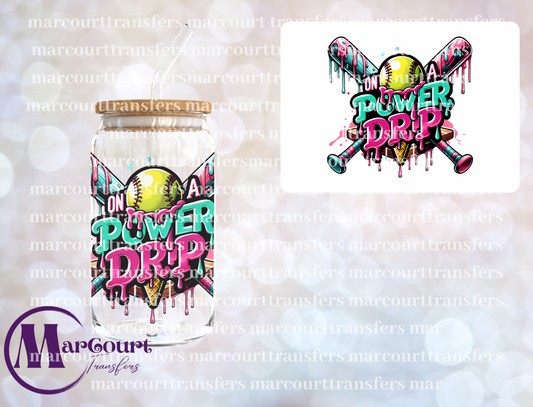 ON A POWER DRIP-DECAL-UV DTF CUP WRAP