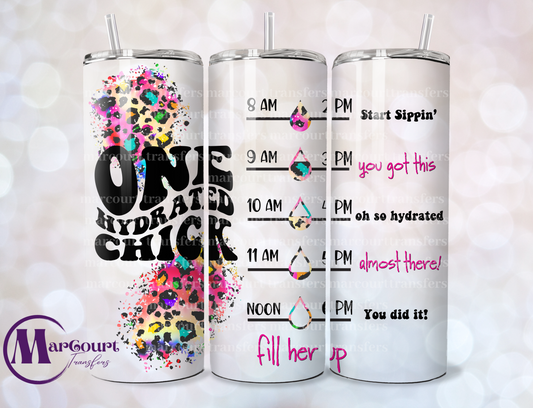 ONE HYDRATED CHICK -20 0Z-UV DTF CUP WRAP