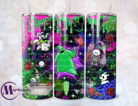 OOGIE PINK/GREEN DRIP-SKINNY TUMBLER TRANSFER