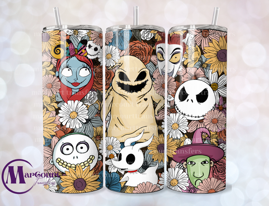 OOGIE RETRO FLORAL-SKINNY TUMBLER TRANSFER