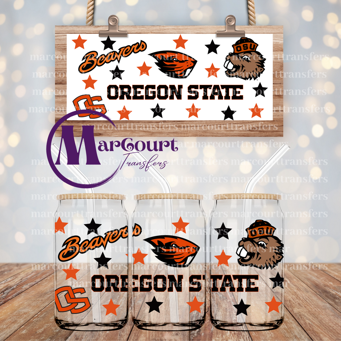 OREGON STATE-16 0Z-UV DTF CUP WRAP