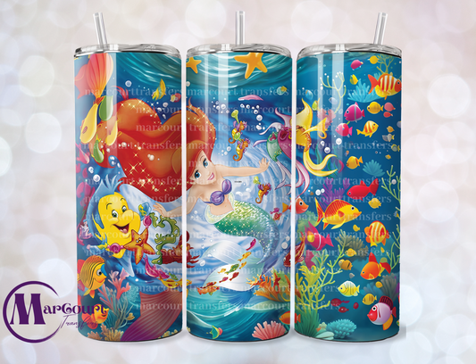 ORIGINAL LITTLE MERMAID-SKINNY TUMBLER TRANSFER