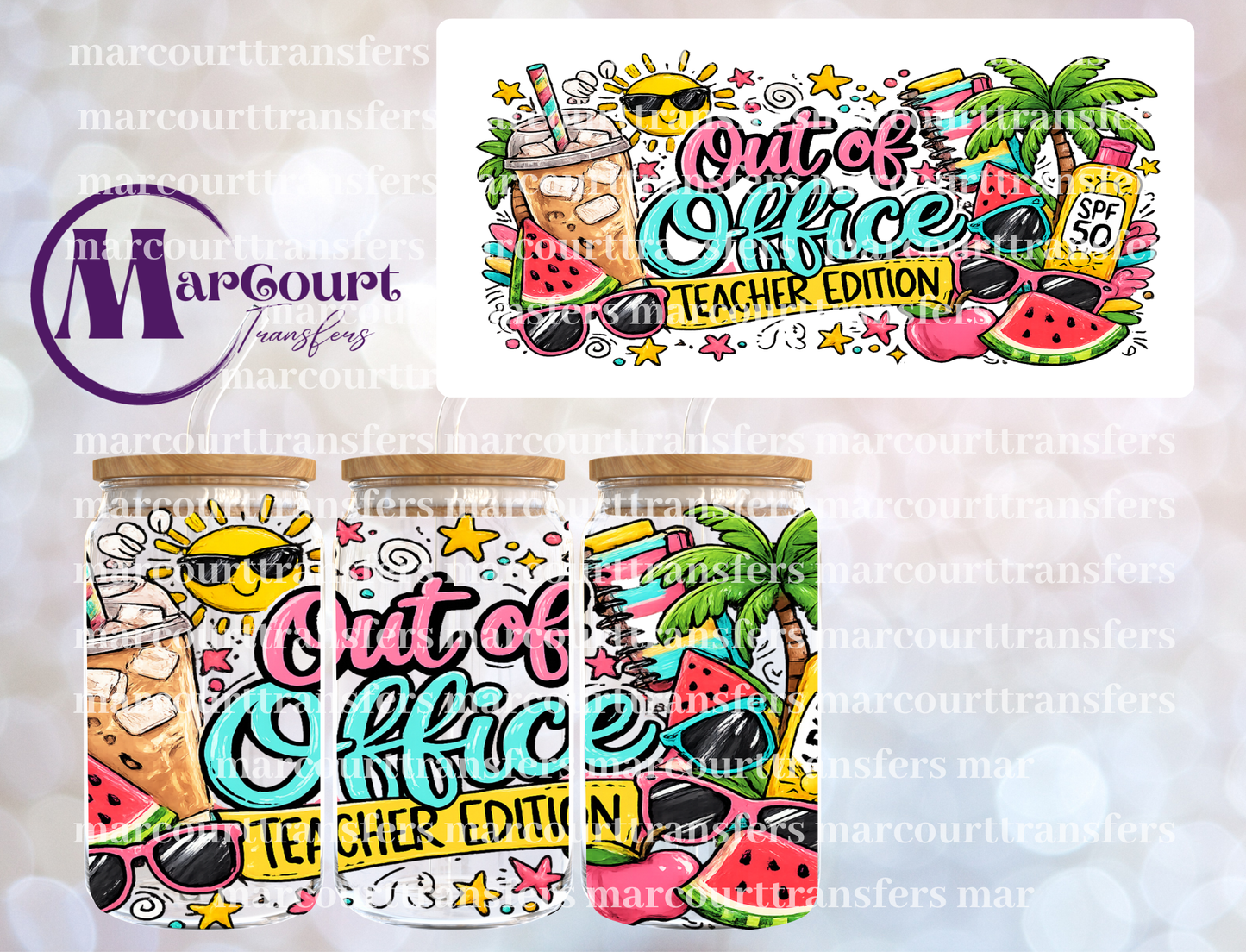 OUT OF OFFICE TEACHER EDITION-16 0Z-UV DTF CUP WRAP