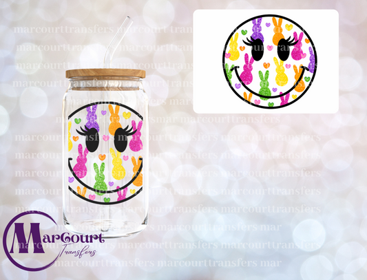 PEEPS SMILEY FAUX GLITTER-UV DTF CUP WRAP