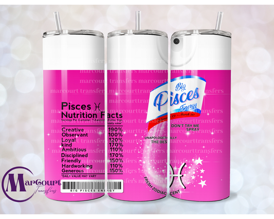 PISCES SPRAY-SKINNY TUMBLER TRANSFER