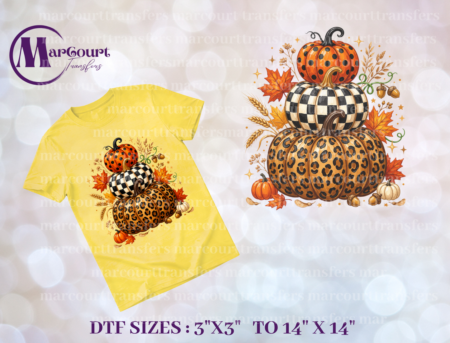 DTF-POLKA CHECKERED LEOPARD PUMPKINS