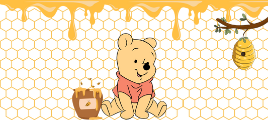 HONEYCOMB BEAR-16 0Z-UV DTF CUP WRAP