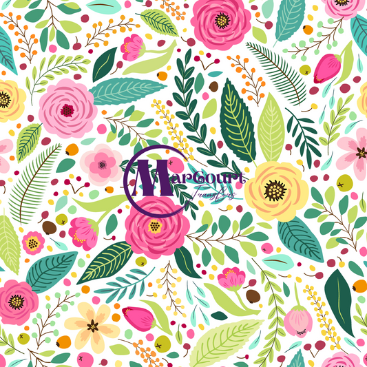 PRECIOUS FLORAL-VINYL PATTERN 12 X 12