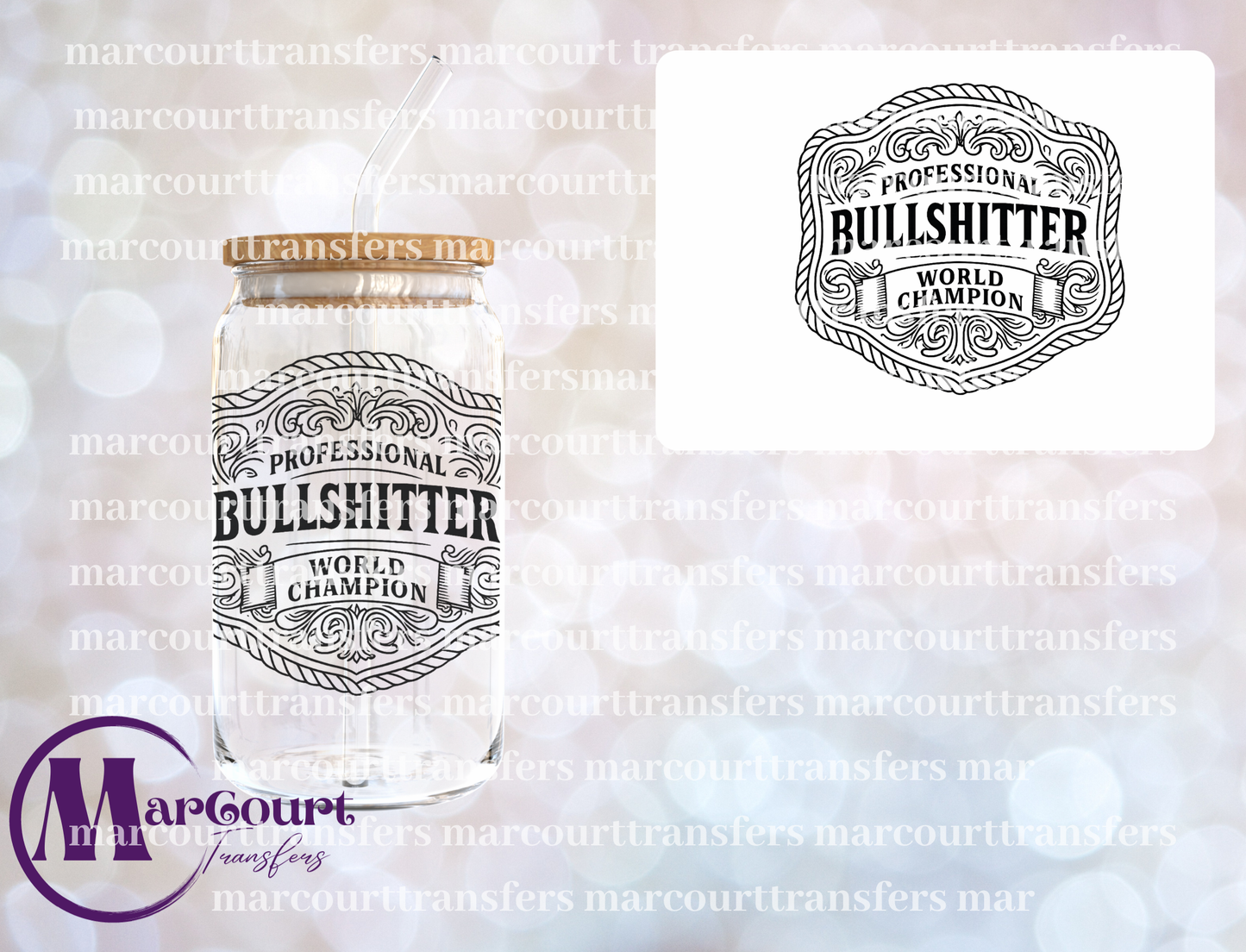 PROFESSIONAL BS WORLD CHAMPION-DECAL-UV DTF CUP WRAP