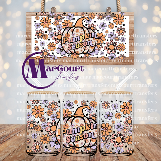 PUMPKIN SEASON-16 0Z-UV DTF CUP WRAP