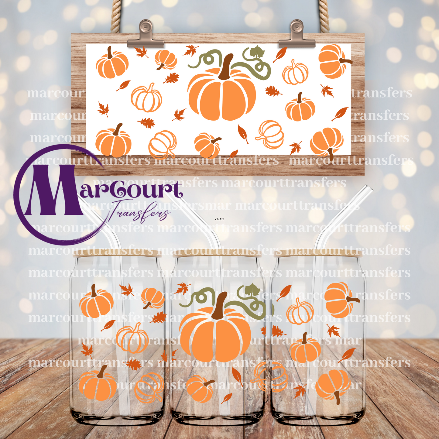 Western Pumpkin - 16oz UVDTF Cup Wrap