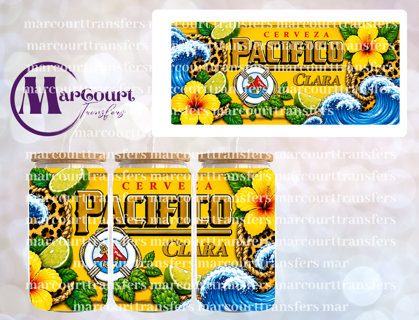 PACIFICO 2-16 0Z-UV DTF CUP WRAP