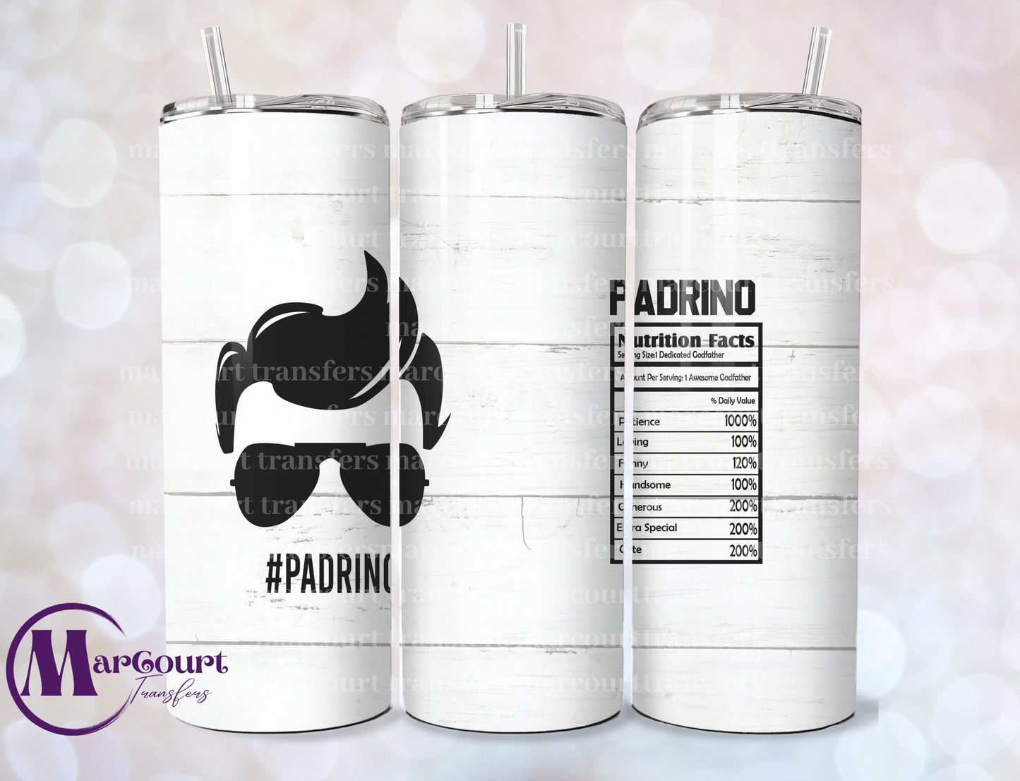 PADRINO-SKINNY TUMBLER TRANSFER