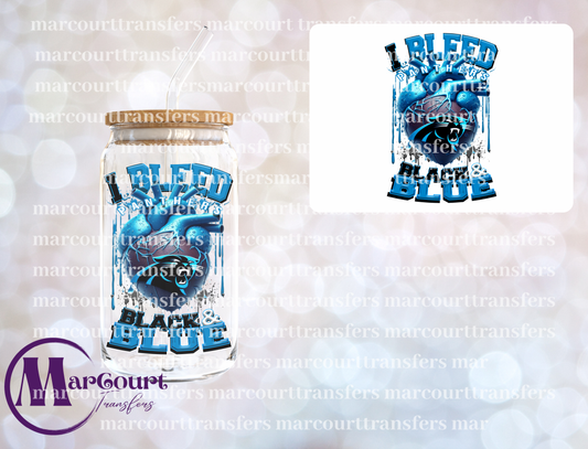 PANTHERS I BLEED BLACK AND BLUE-DECAL-UV DTF CUP WRAP
