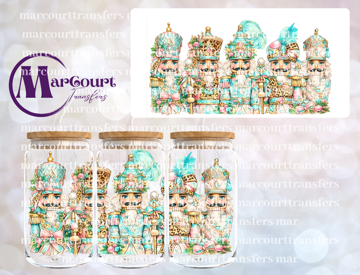 PASTEL CHINOISERIE NUTCRACKERS-16 0Z-UV DTF CUP WRAP