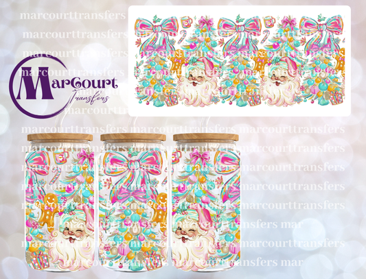 SANTA AND GINGERBREAD PASTELS-16 0Z-UV DTF CUP WRAP