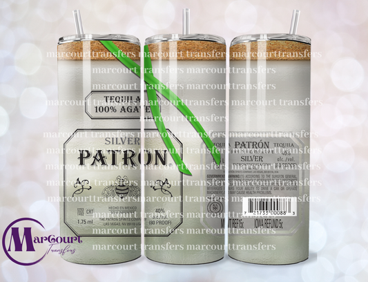 PATRON SILVER BOTTLE-20 OZ-UV DTF CUP WRAP