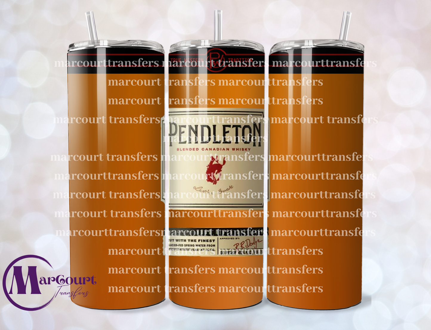 PENDLETON WHISKEY-SKINNY TUMBLER TRANSFER (SUBLIMATION)