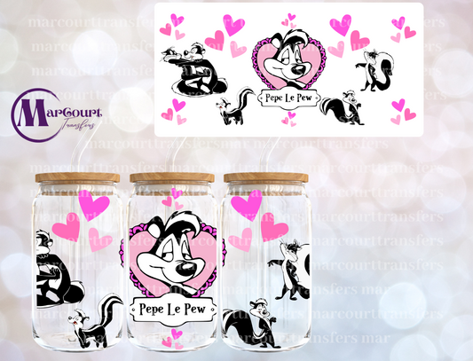 PEPE LE PEW-16 0Z-UV DTF CUP WRAP